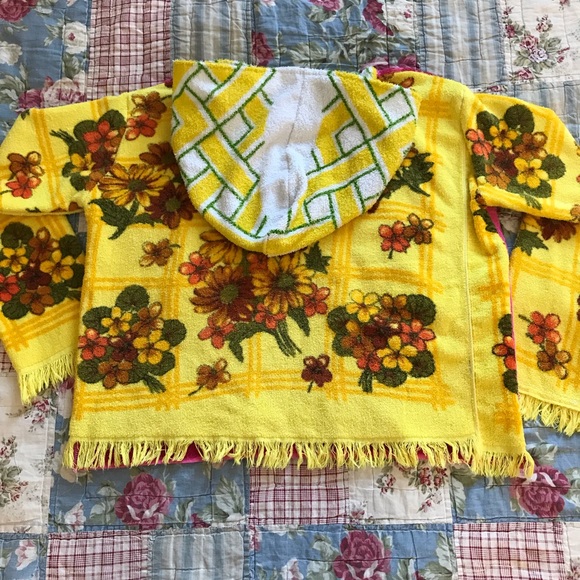 Vintage Reworked Towel Fringe Pullover Sweater - Picture 8 of 9